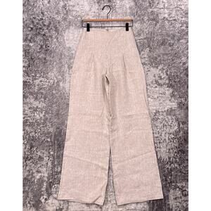 Women's Cream Wide-Leg Pants